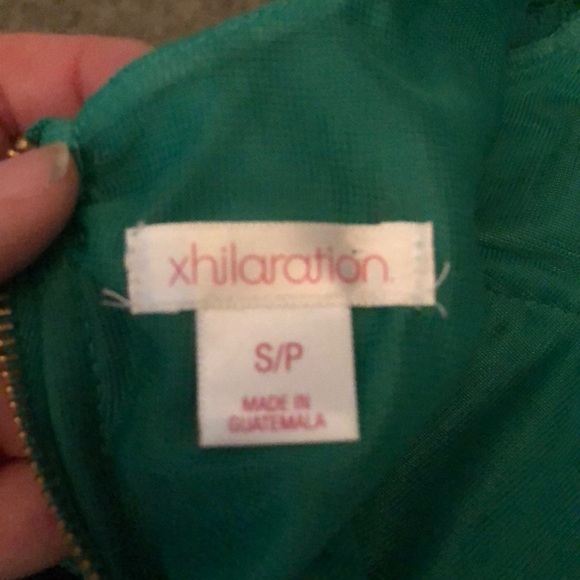 Xhilaration green lace peplum top size small - Picture 3 of 3